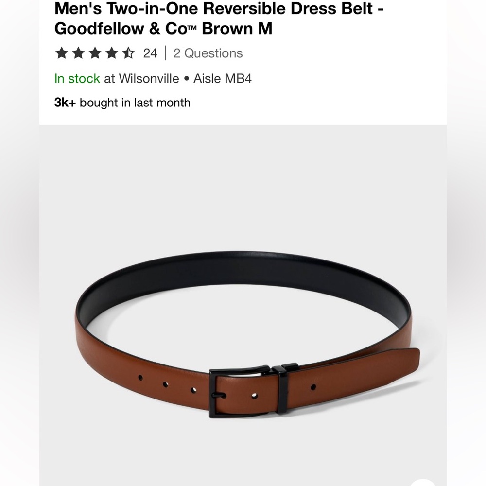 Goodfellow & Co Reversible Belt